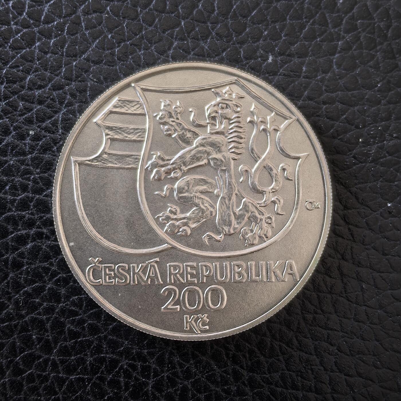 道一币馆币章第一百五十七场 捷克2002年波西米亚国王拉吉斯拉夫诞辰550周年200克朗银币  13g 900s 20200