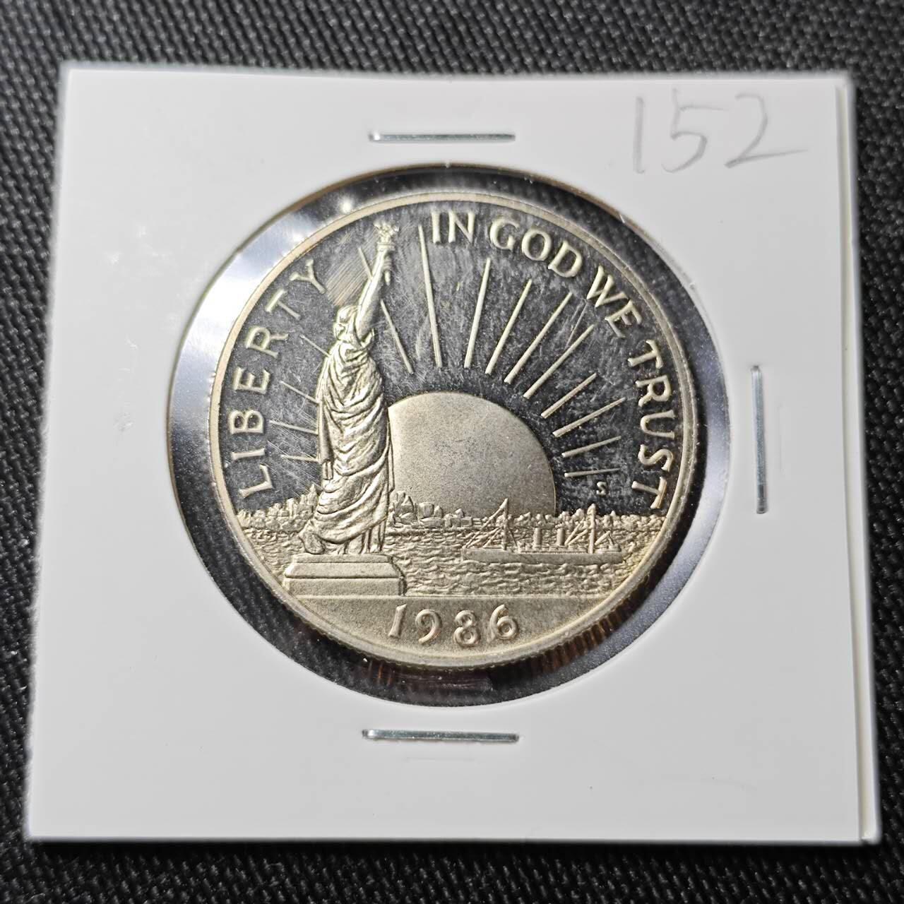 KK钱币收藏小铺 （套币 好品/批量散币 银币）专场  2月预留时间 周末发货  1986美国50美分纪念币 精制纪念币