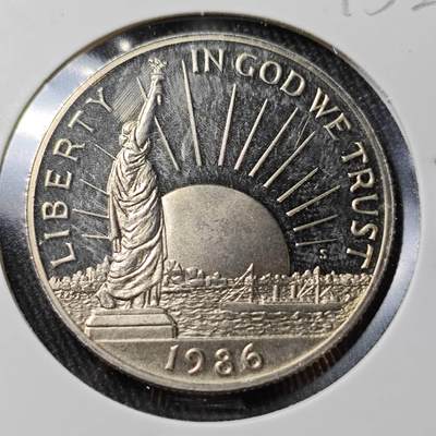 KK钱币收藏小铺 （套币 好品/批量散币 银币）专场  2月预留时间 周末发货 -  1986美国50美分纪念币 精制纪念币