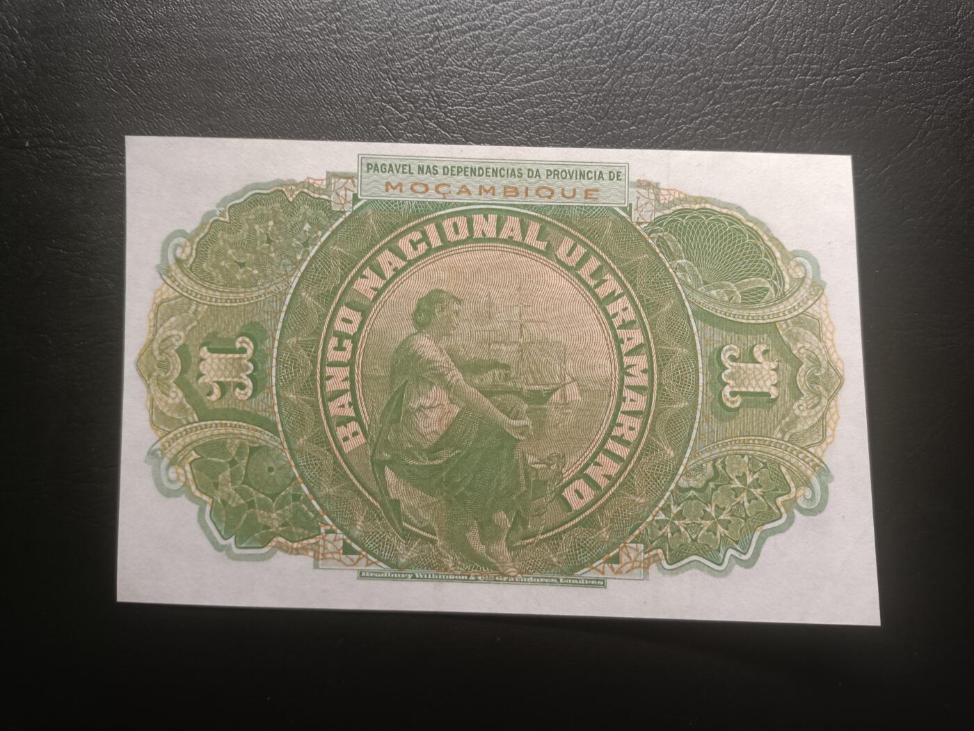 2025十一月第六期，总第204期 葡属莫桑比克1941年1艾斯库多AUNC，稀有葡属殖民地品种，经典的大西洋银行目送船队出海图案