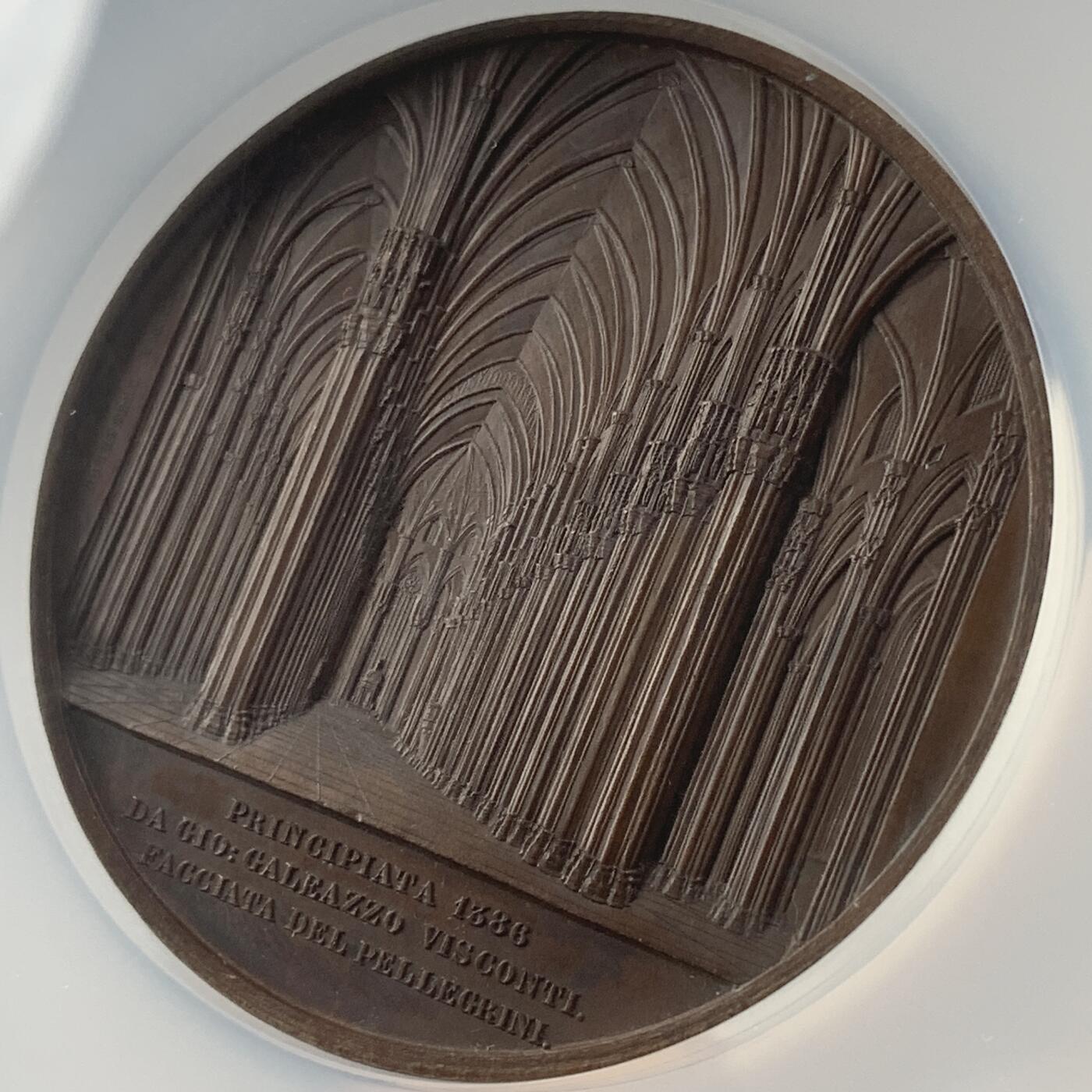 掌中浮雕-藏着的欧洲第043场 NGC MS62 : 1860年意大利米兰大教堂 ，59mm