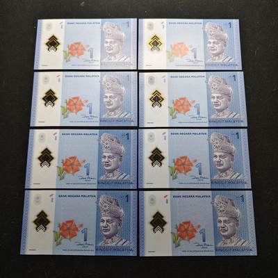 【全场包邮】纯粹捡漏拍480场（免费代拍第17场） - 【塑料钞】马来西亚1林吉特塑料钞8枚一组