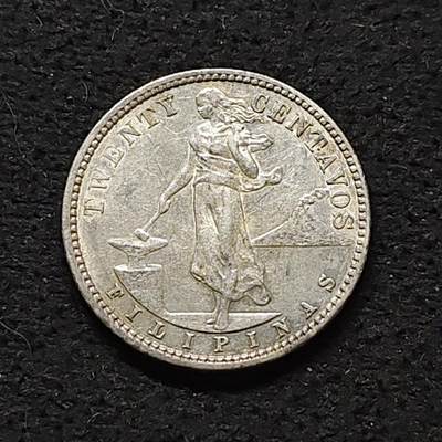 【全场包邮】纯粹捡漏拍480场（免费代拍第17场） - 美属菲律宾1907年打铁女神20分银币