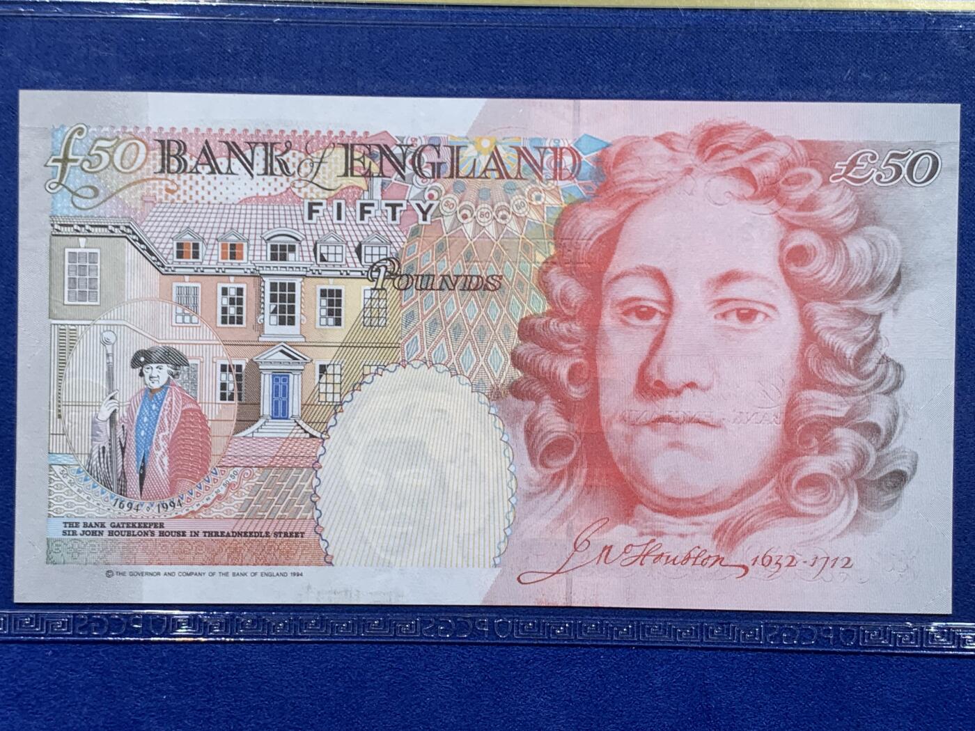 《竞宝斋》第441场 周日，周一，2场连拍 （全场包邮） PCGS 67PPQ 1994年英国E序列 50镑 女王钞