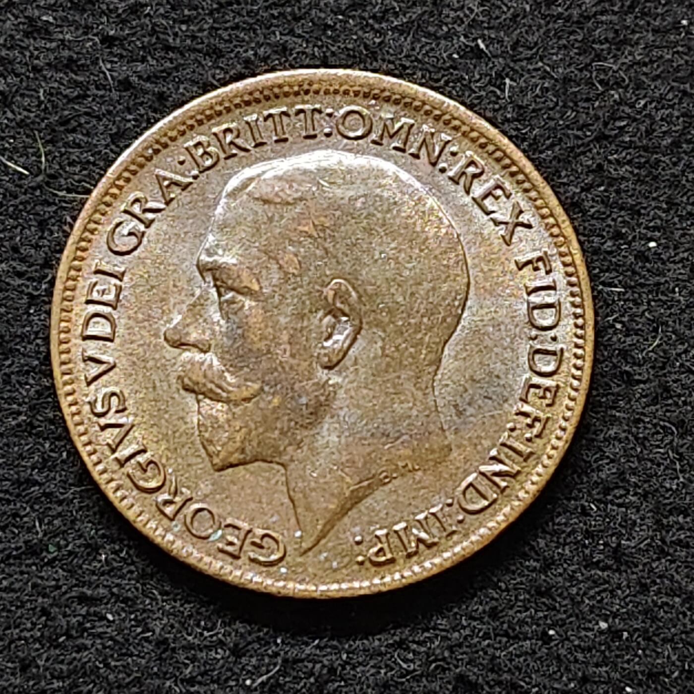 【全场包邮】纯粹捡漏拍480场（免费代拍第17场） 英国1920年乔治五世1法新铜币