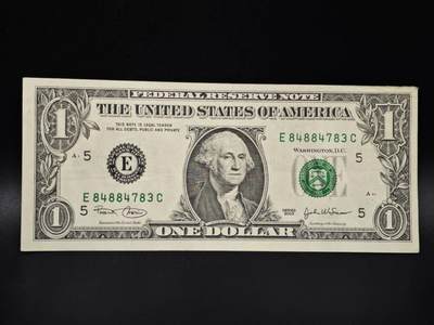 【淘币小摊】实时拍第八百零六拍   纸币场   满百包邮可预留二周 每周一统一发货   - 美国2003年1美元纸币【有折】