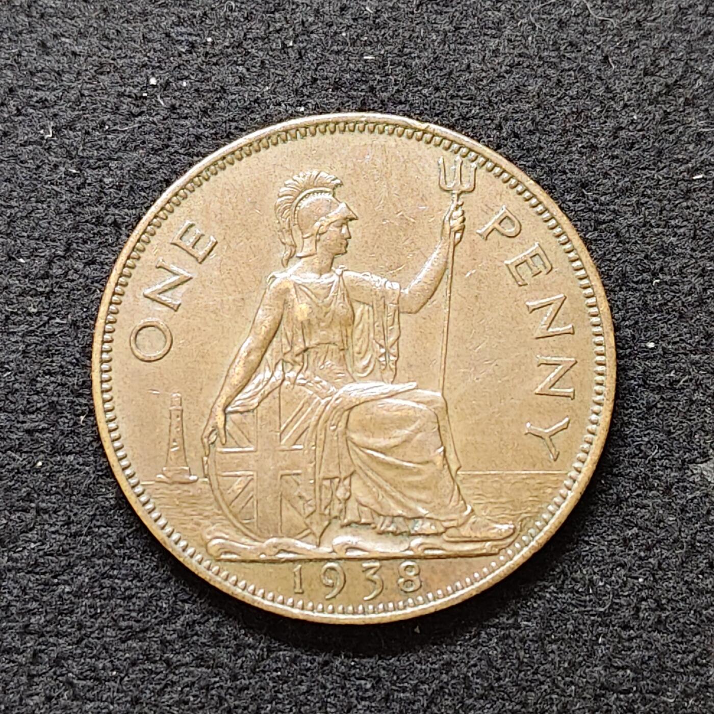 【全场包邮】纯粹捡漏拍480场（免费代拍第17场） 英国1938年乔治六世1便士铜币