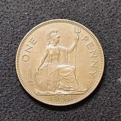 【全场包邮】纯粹捡漏拍480场（免费代拍第17场） - 英国1938年乔治六世1便士铜币