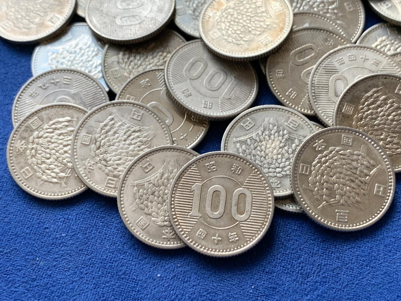 《竞宝斋》第441场 周日，周一，2场连拍 （全场包邮） 日本麦穗银币 总重约186.3克