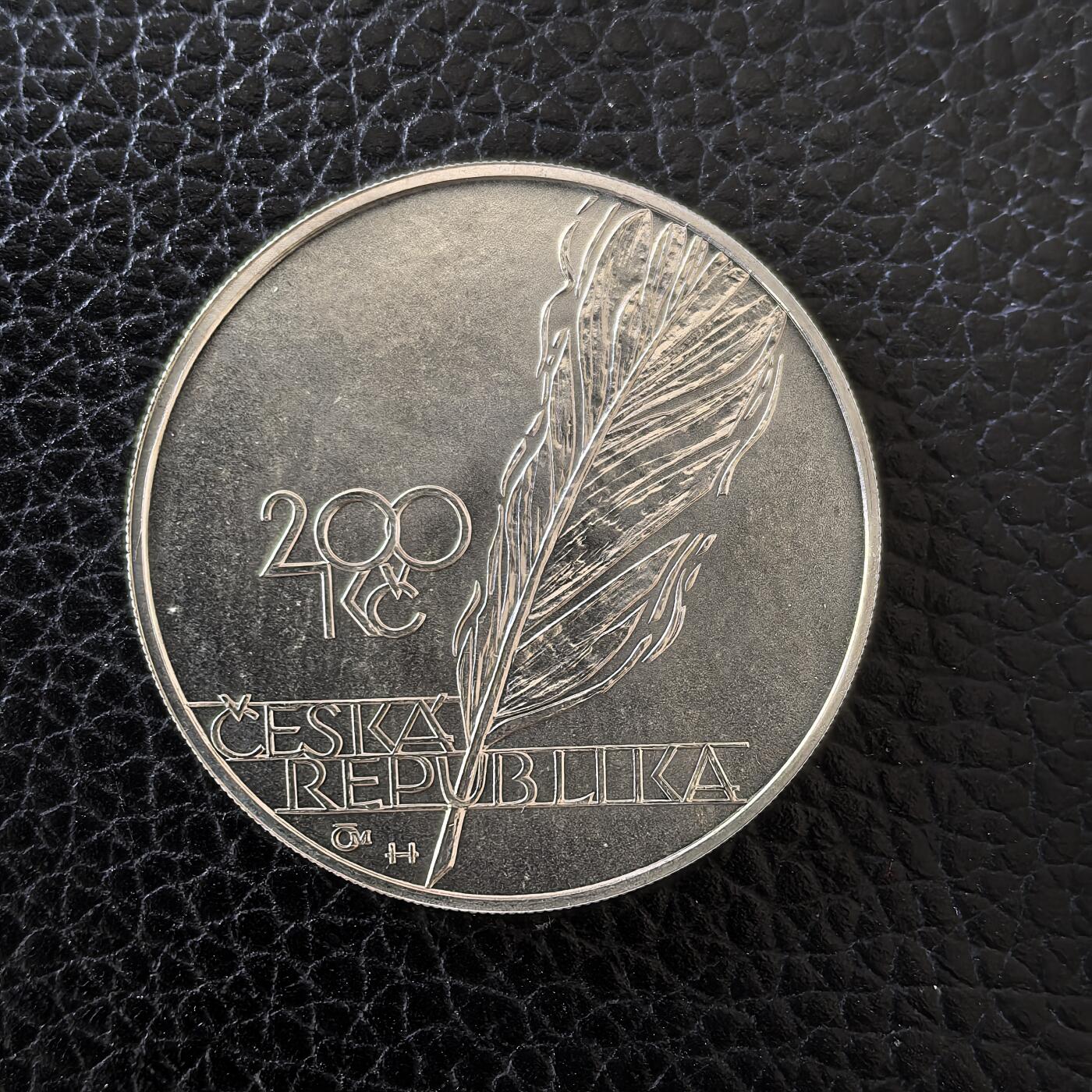 道一币馆币章第一百五十七场 捷克2003年著名诗人雅罗斯拉夫·维尔克里茨基诞辰150周年200克朗银币  13g 900S 19500