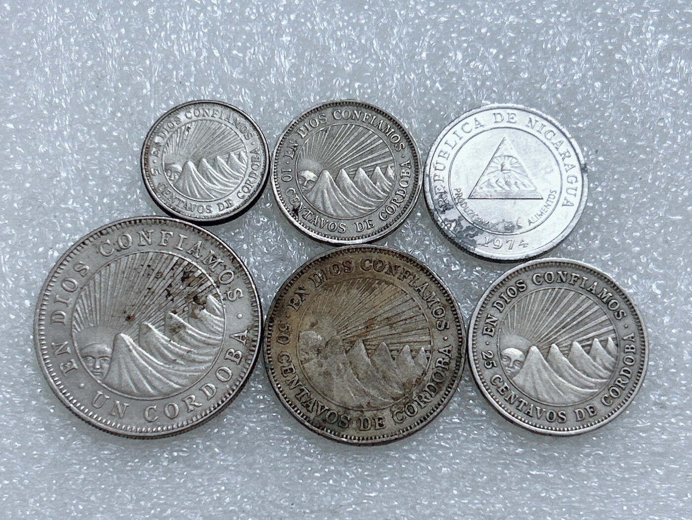 第一海外回流一元起拍收藏 散集专场  第271期 尼加拉瓜不同面值硬币 6枚