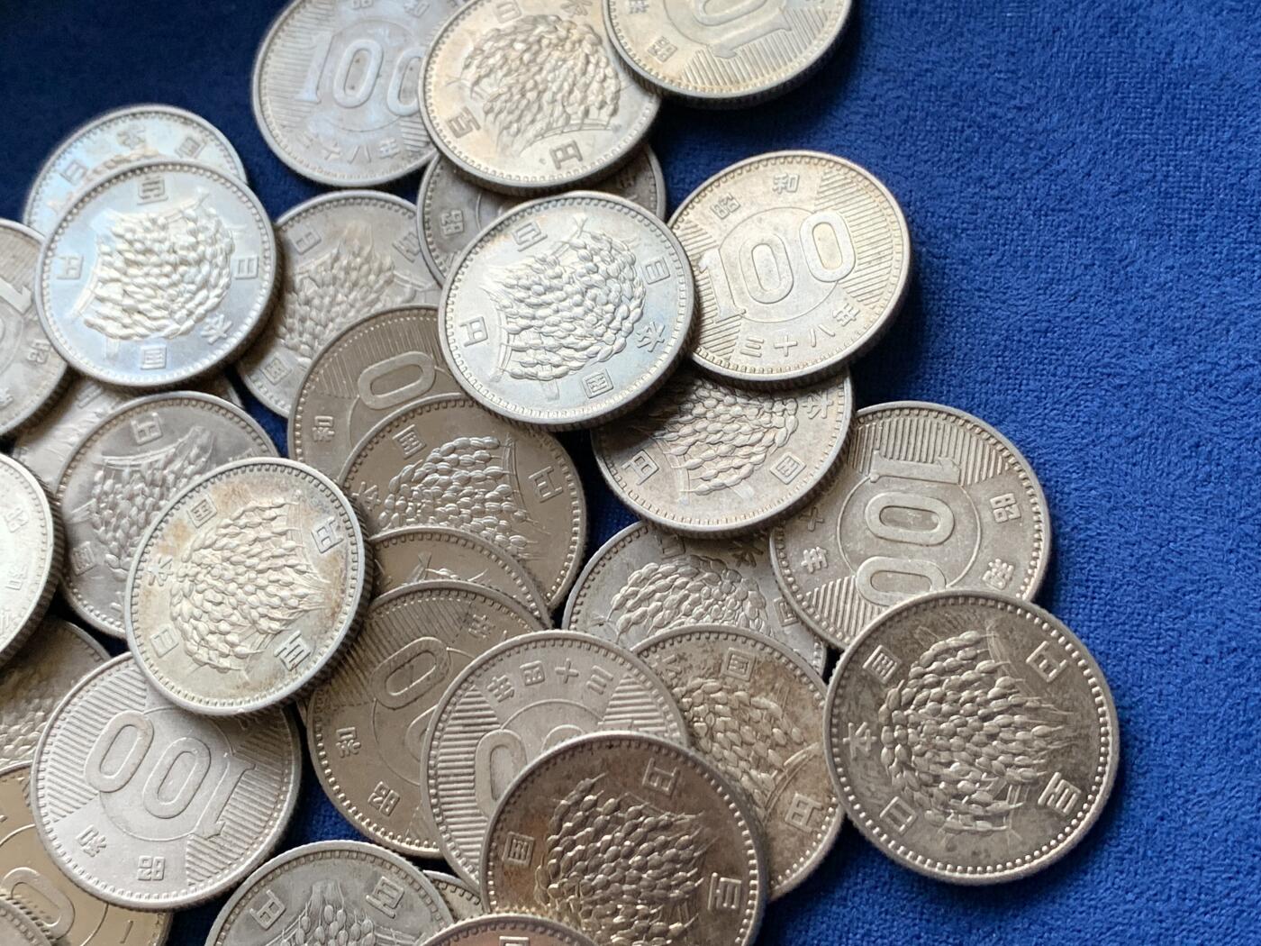 《竞宝斋》第441场 周日，周一，2场连拍 （全场包邮） 日本麦穗银币 总重约186.3克