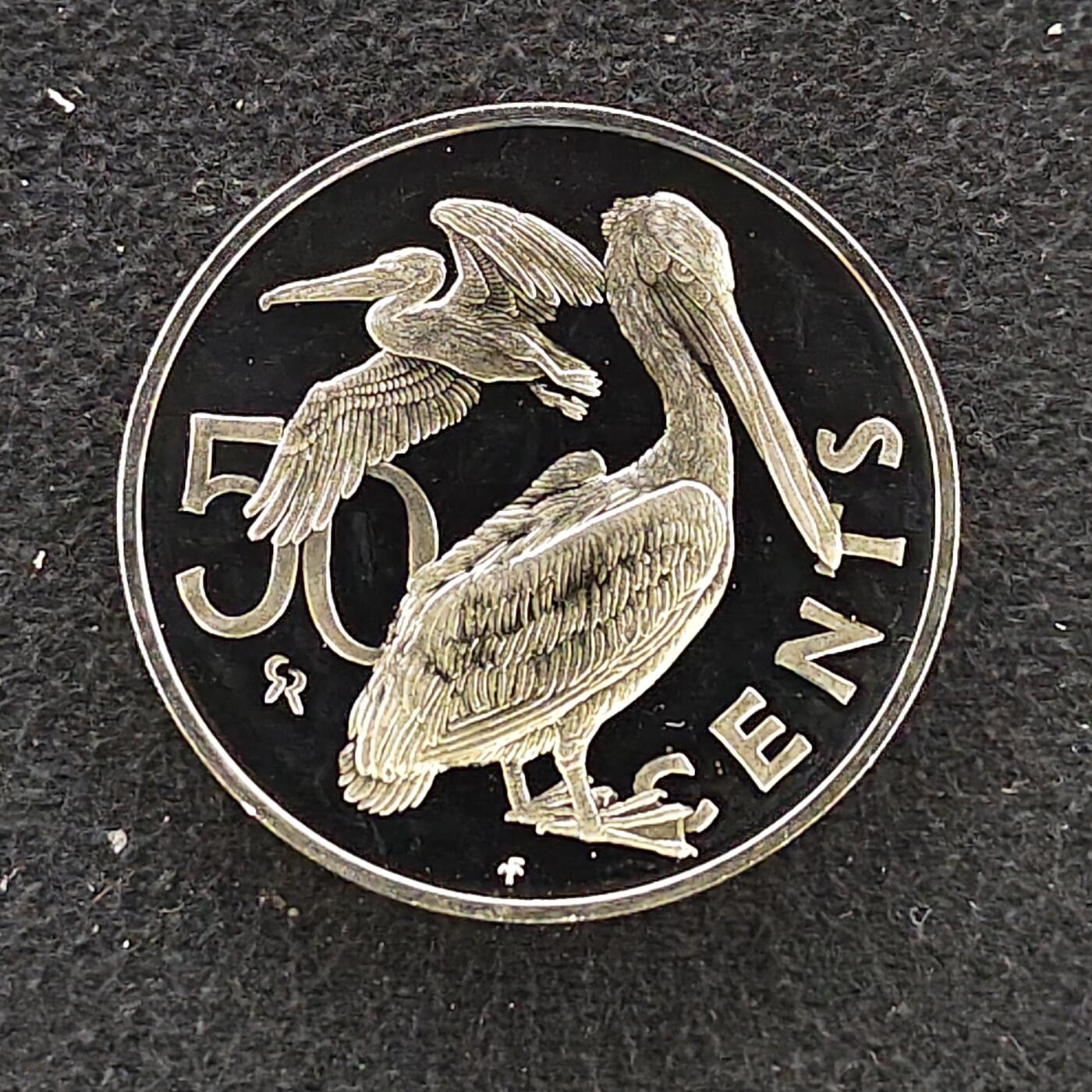 【全场包邮】纯粹捡漏拍480场（免费代拍第17场） 维尔京群岛1973年50分褐鹈鹕精制币