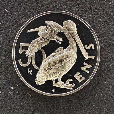 【全场包邮】纯粹捡漏拍480场（免费代拍第17场） - 维尔京群岛1973年50分褐鹈鹕精制币