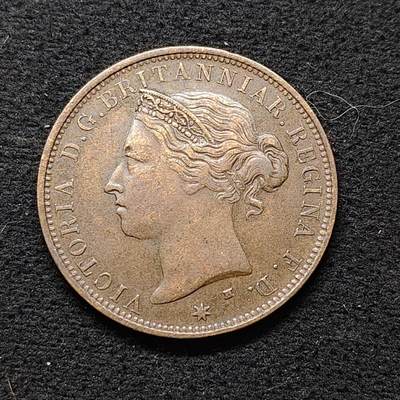 【全场包邮】纯粹捡漏拍480场（免费代拍第17场） - 泽西1877年维多利亚女王1/12先令大铜币