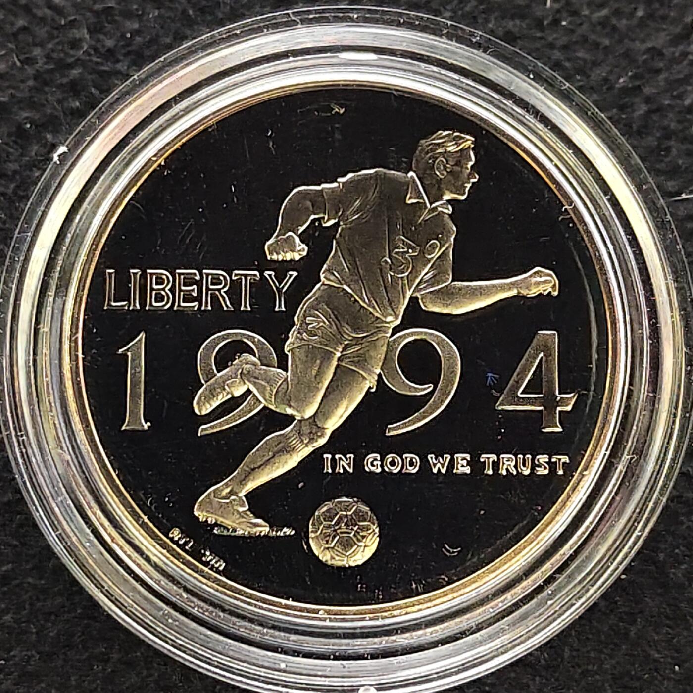 【全场包邮】纯粹捡漏拍480场（免费代拍第17场） 美国1994年半元美国世界杯精制纪念币