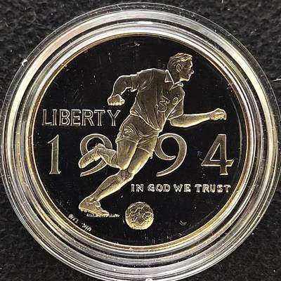 【全场包邮】纯粹捡漏拍480场（免费代拍第17场） - 美国1994年半元美国世界杯精制纪念币