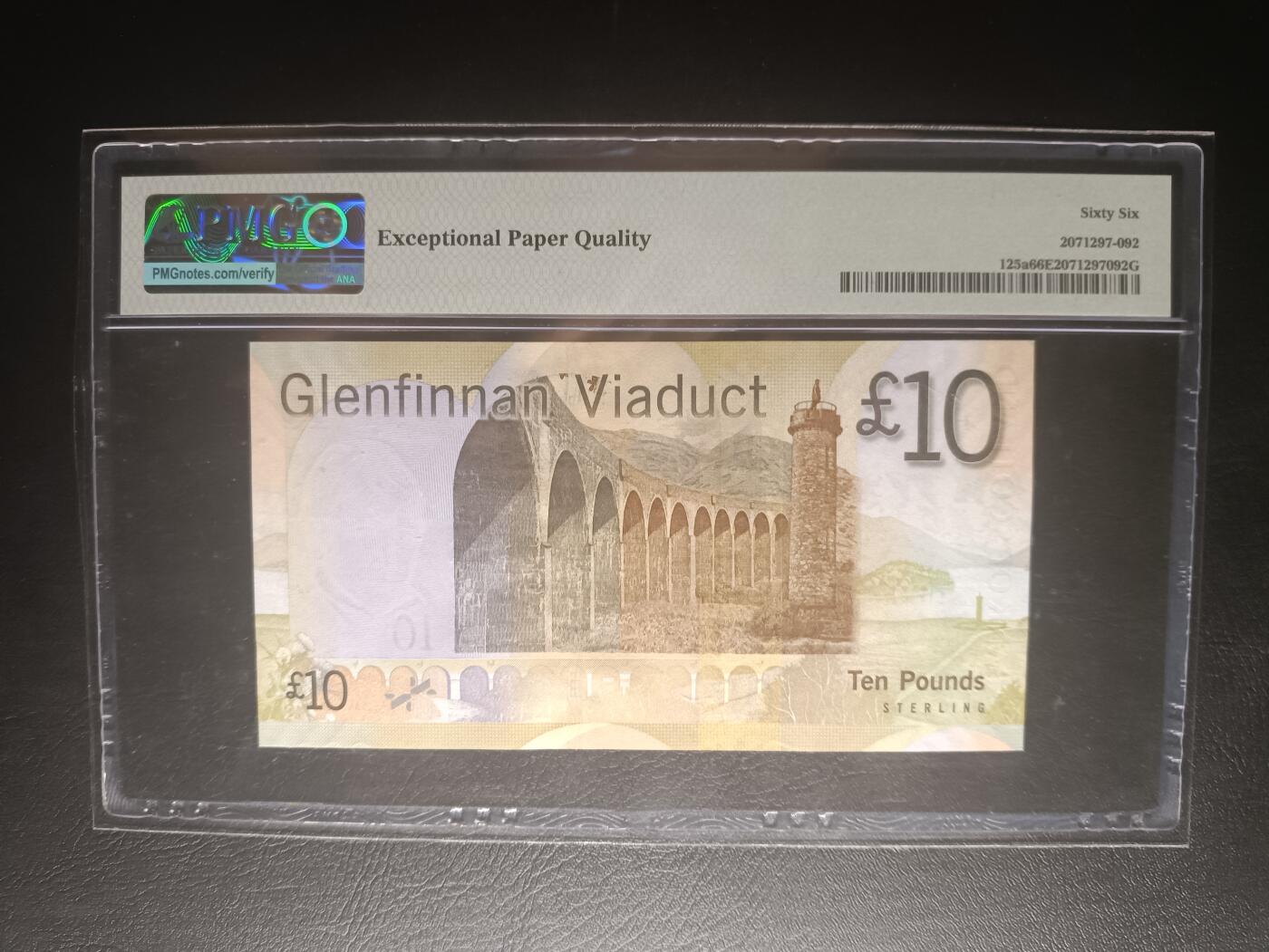 2025十一月第六期，总第204期 苏格兰银行2007年10镑PMG66epq，首冠AA，诗人沃尔特斯科特