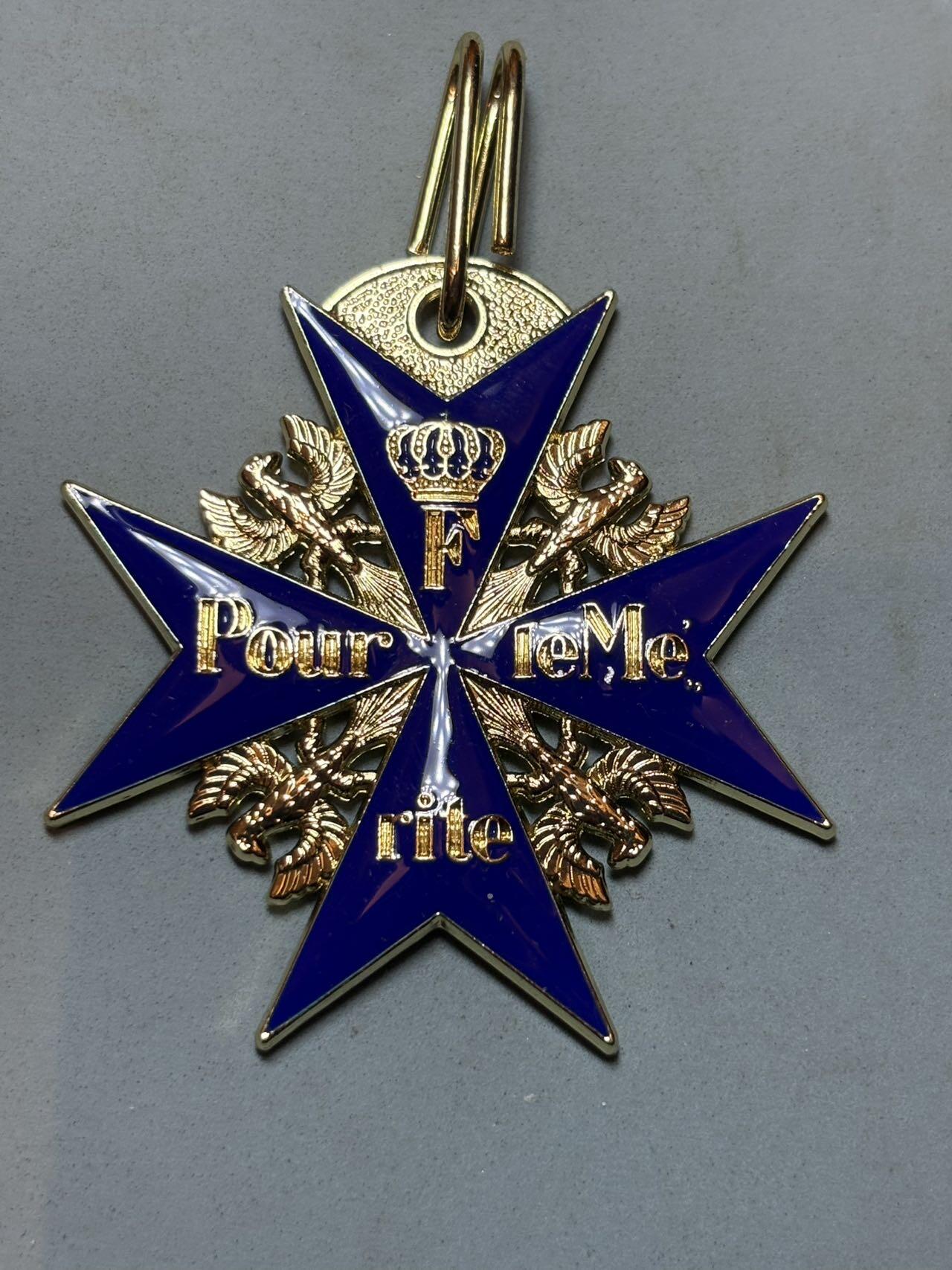 盛世勋华——号角文化勋章邮票专场拍卖第289期 德国（帝国）蓝马克斯勋章 复制