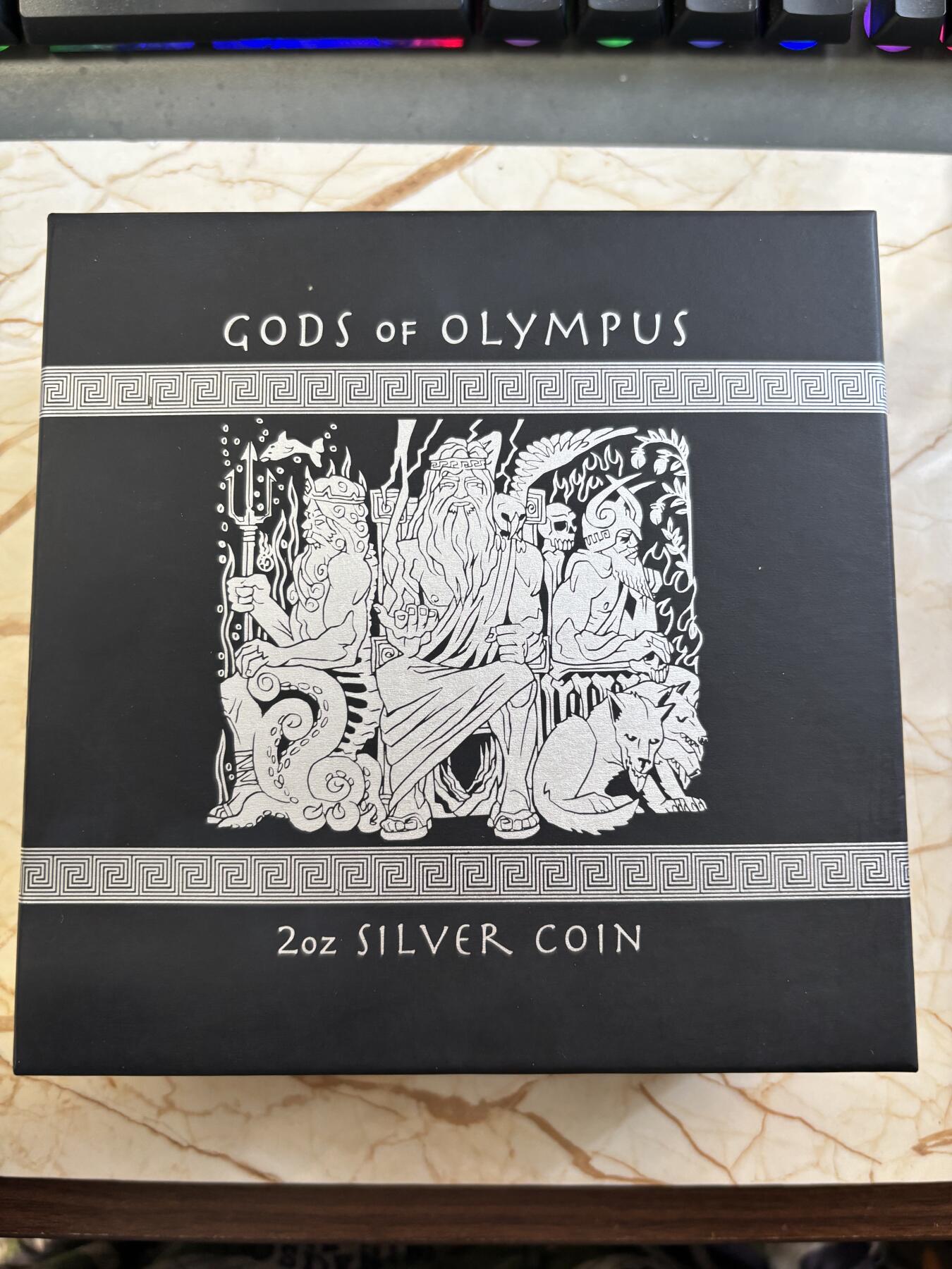 第183期拍卖 图瓦卢2014年奥林匹斯众神系列1宙斯高浮雕纪念银币，999银，2盎司，发行1500枚