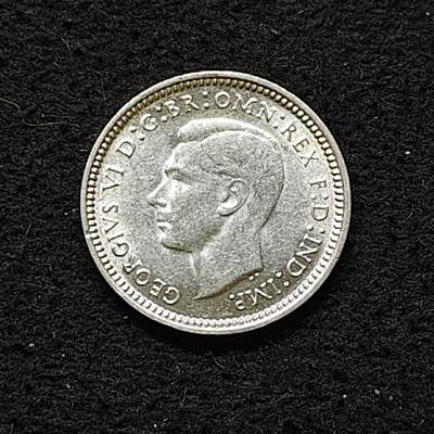 【全场包邮】纯粹捡漏拍480场（免费代拍第17场） - 澳大利亚1943年乔治六世3便士银币