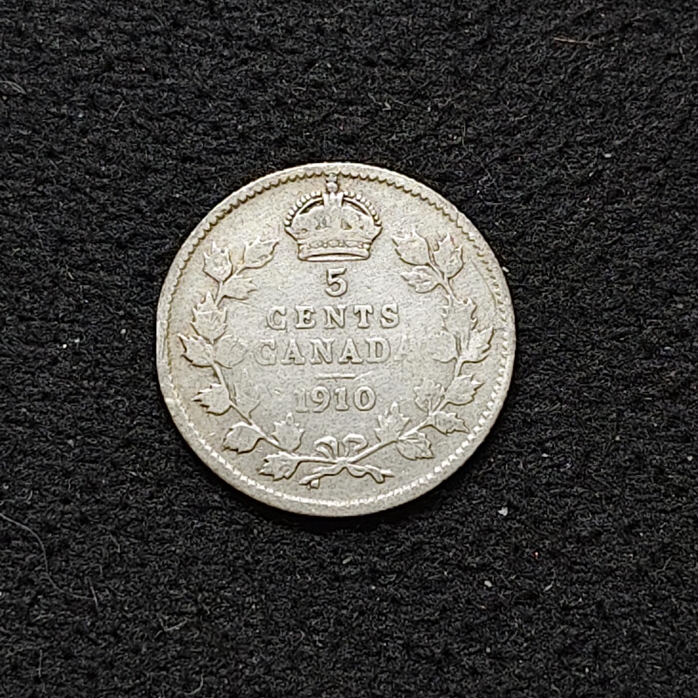 【全场包邮】纯粹捡漏拍480场（免费代拍第17场） 加拿大1910年爱德华七世5分银币