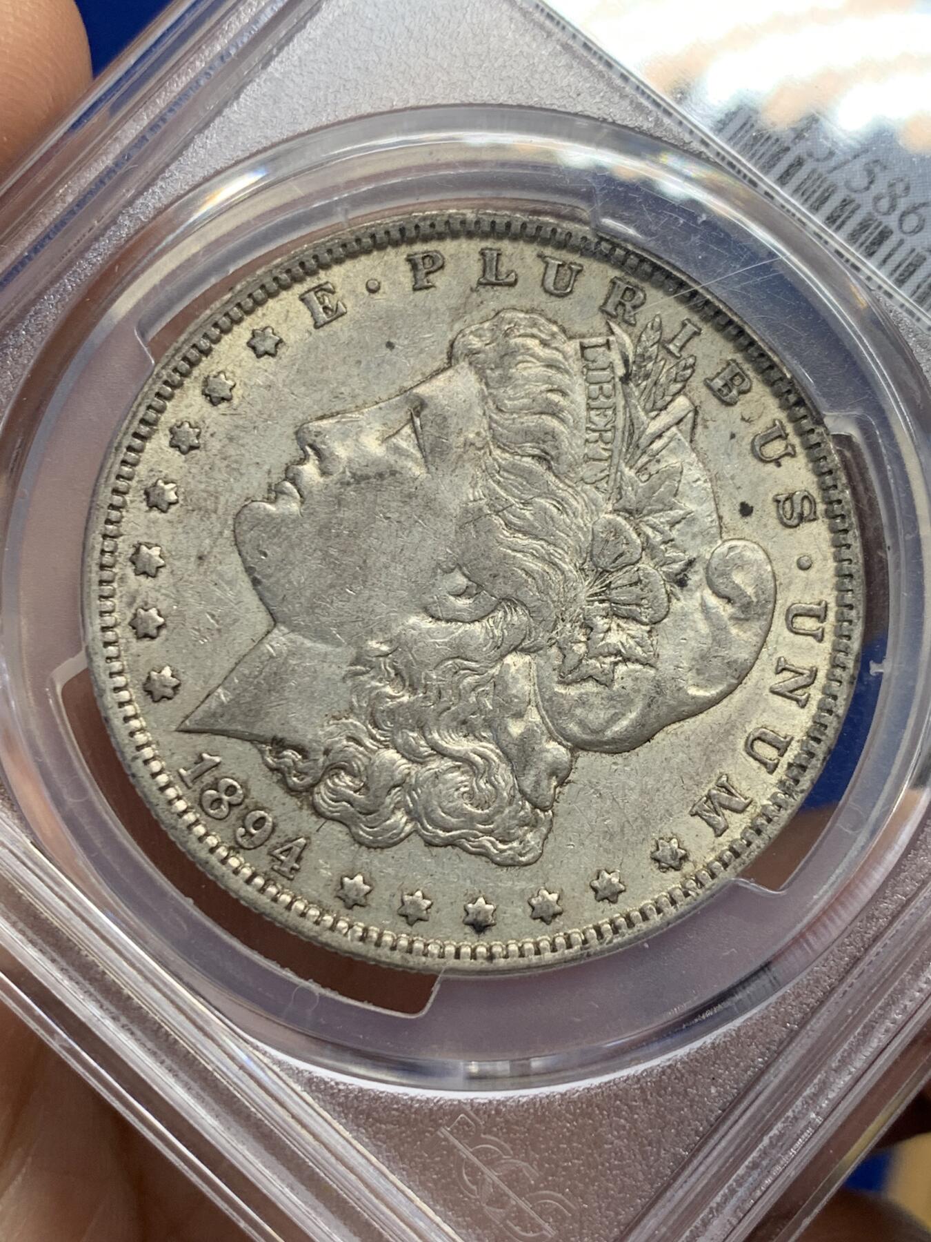 《竞宝斋》第441场 周日，周一，2场连拍 （全场包邮） PCGS XF45 美国 1894年 1美元 摩根银币 摩根光论年份的三大特年之一 摩根党不可或缺的年份