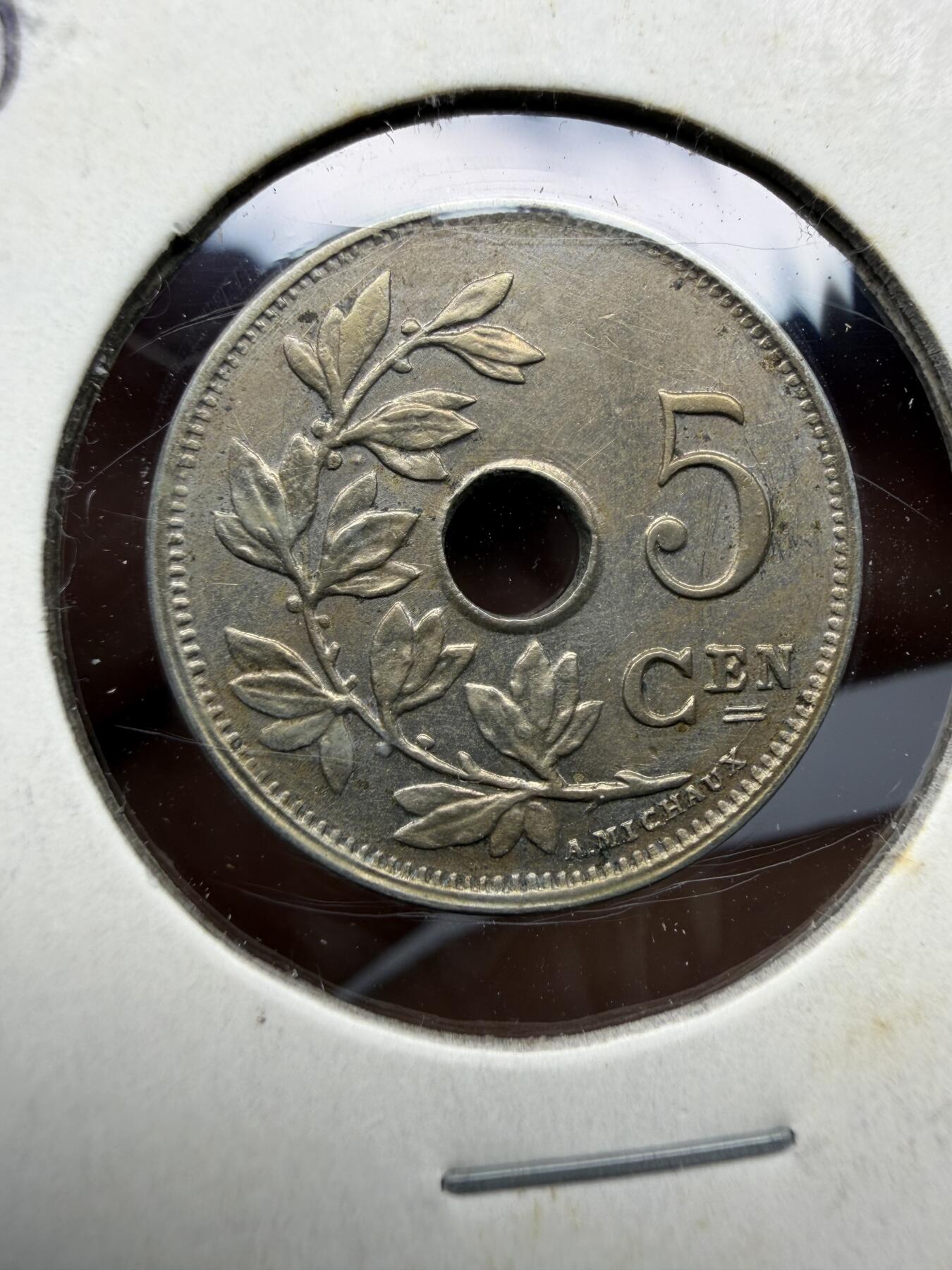 2025年集古藏今外币拍卖第十期-第9场—（总第289拍），可以寄存60天，满160元包邮。 1921年比利时5分