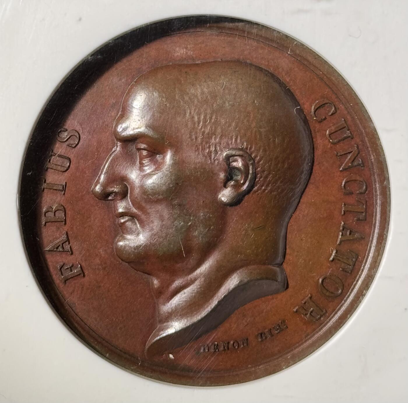 法国1807年拿破仑一世在奥斯特罗德原铸铜章 NGC-MS62BN