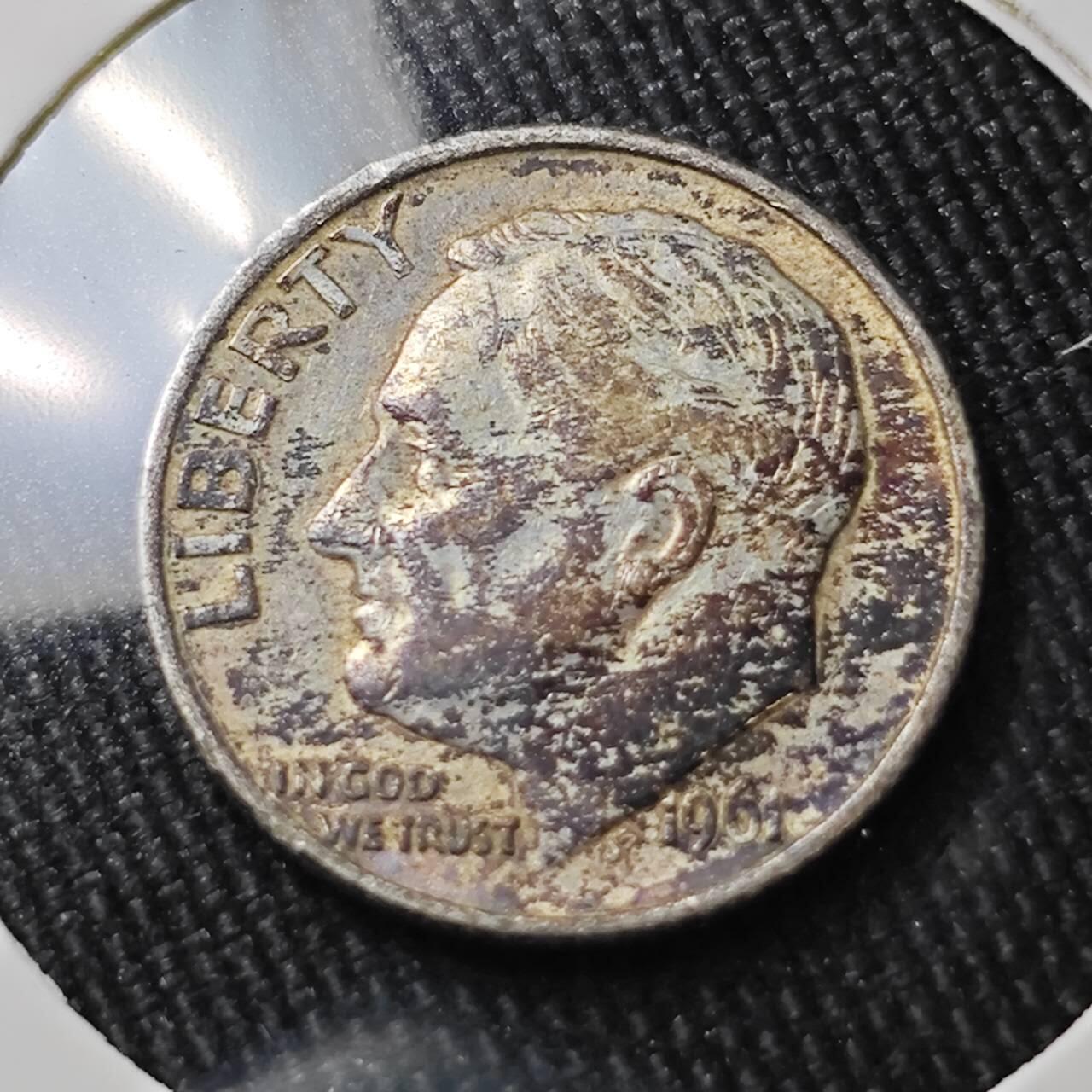 KK钱币收藏小铺 （套币 好品/批量散币 银币）专场  2月预留时间 周末发货   1961美国10分银币