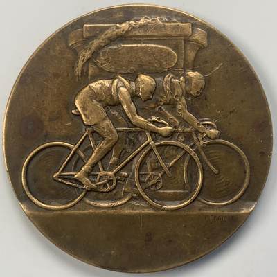 掌中浮雕-藏着的欧洲第043场 - 法国自行车比赛铜章，50mm，53g