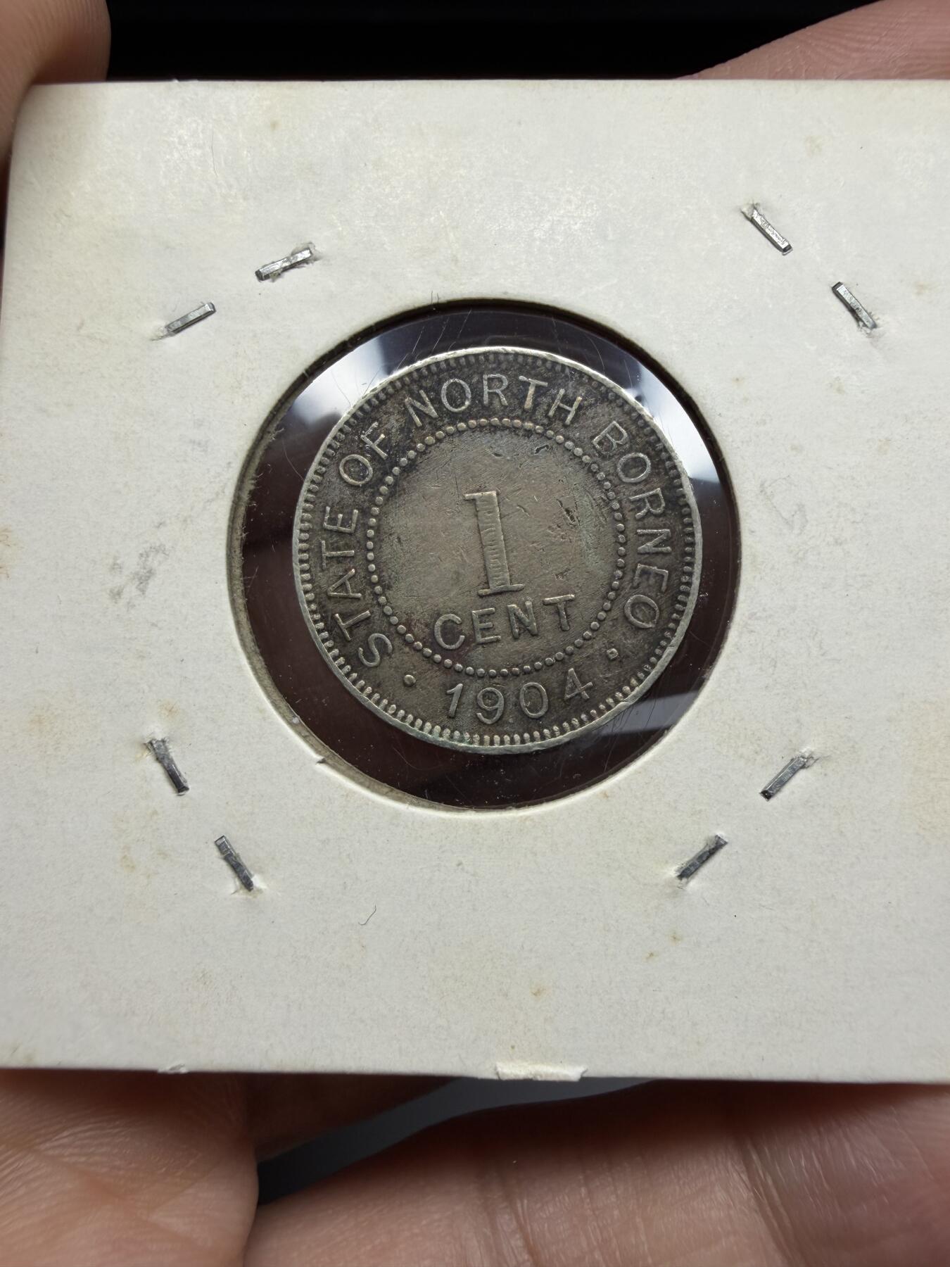 2025年集古藏今外币拍卖第十期-第9场—（总第289拍），可以寄存60天，满160元包邮。 英属北婆罗洲1904年1分铜镍币