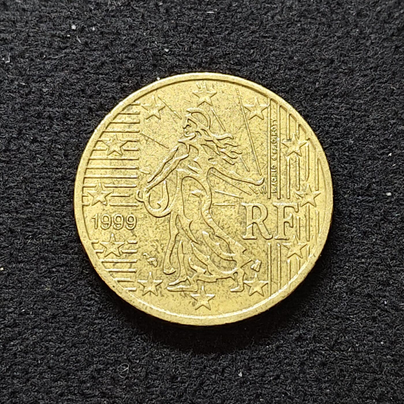 【全场包邮】纯粹捡漏拍480场（免费代拍第17场） 法国1999年首发版50欧分