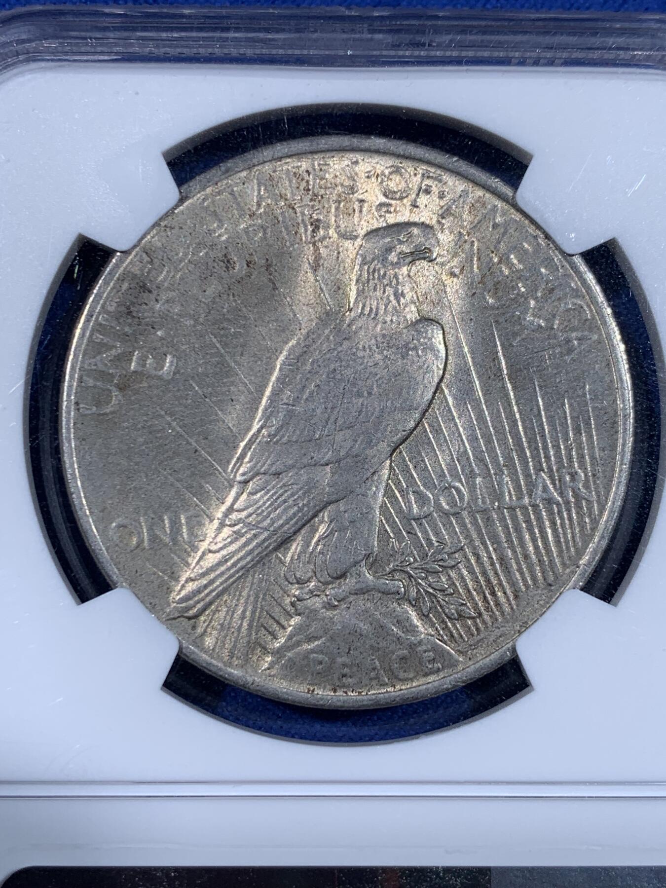 《竞宝斋》第441场 周日，周一，2场连拍 （全场包邮） NGC UNCD 美国1923和平一美元，银价高涨，光银价就已经价值不菲