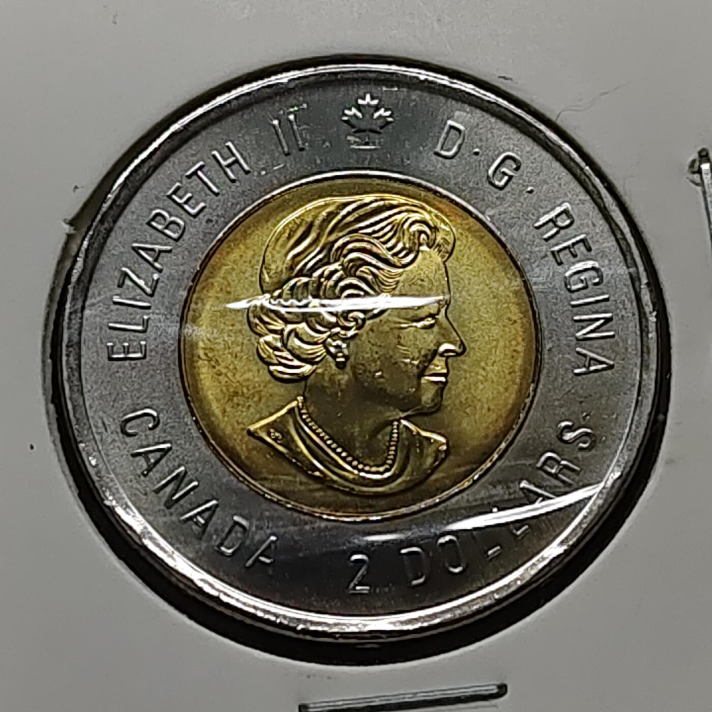 【全场包邮】纯粹捡漏拍480场（免费代拍第17场） 加拿大2020年2元二战胜利75周年本色双色纪念币