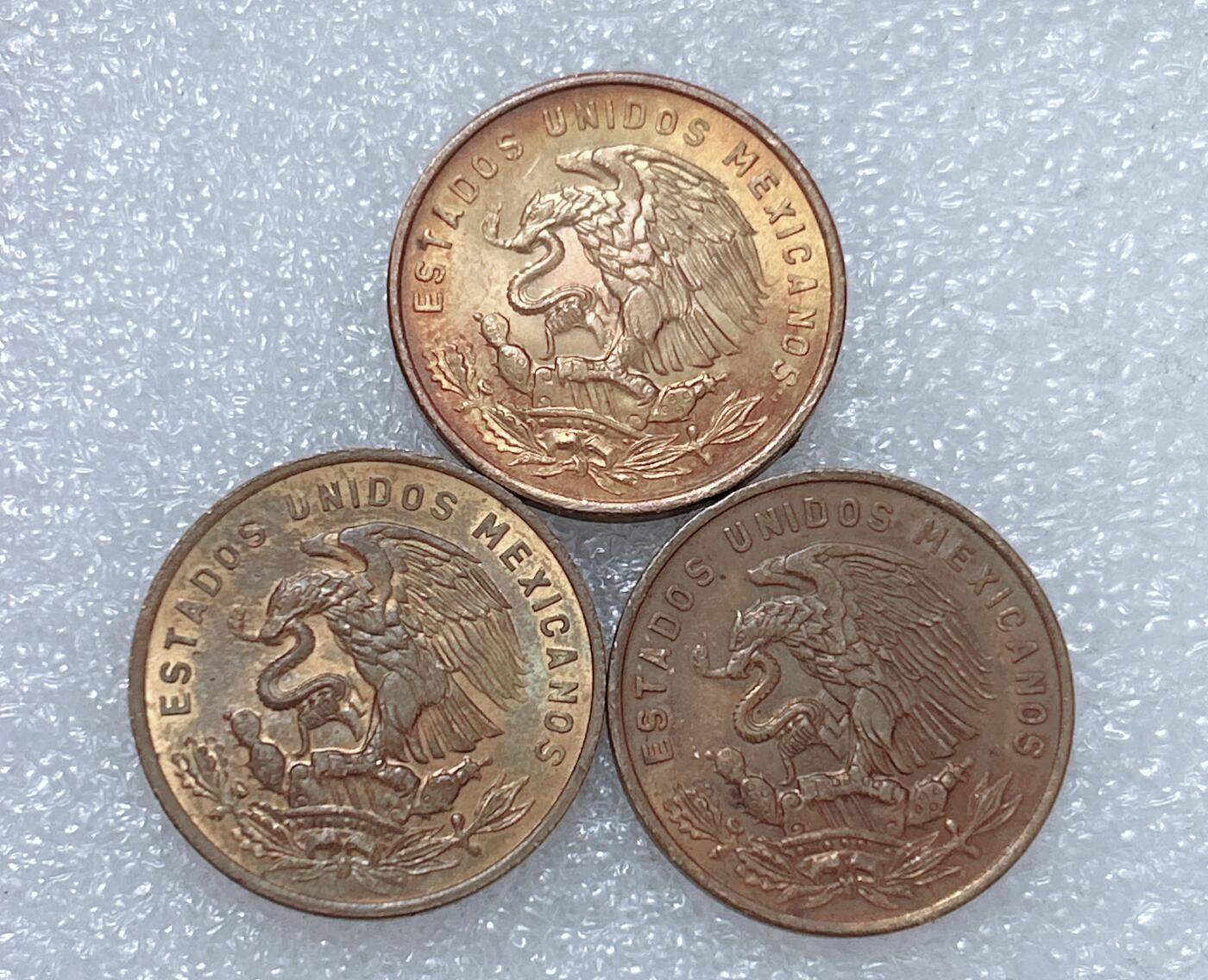 第一海外回流一元起拍收藏 散集专场  第271期 墨西哥20分硬币 3枚 带光好品