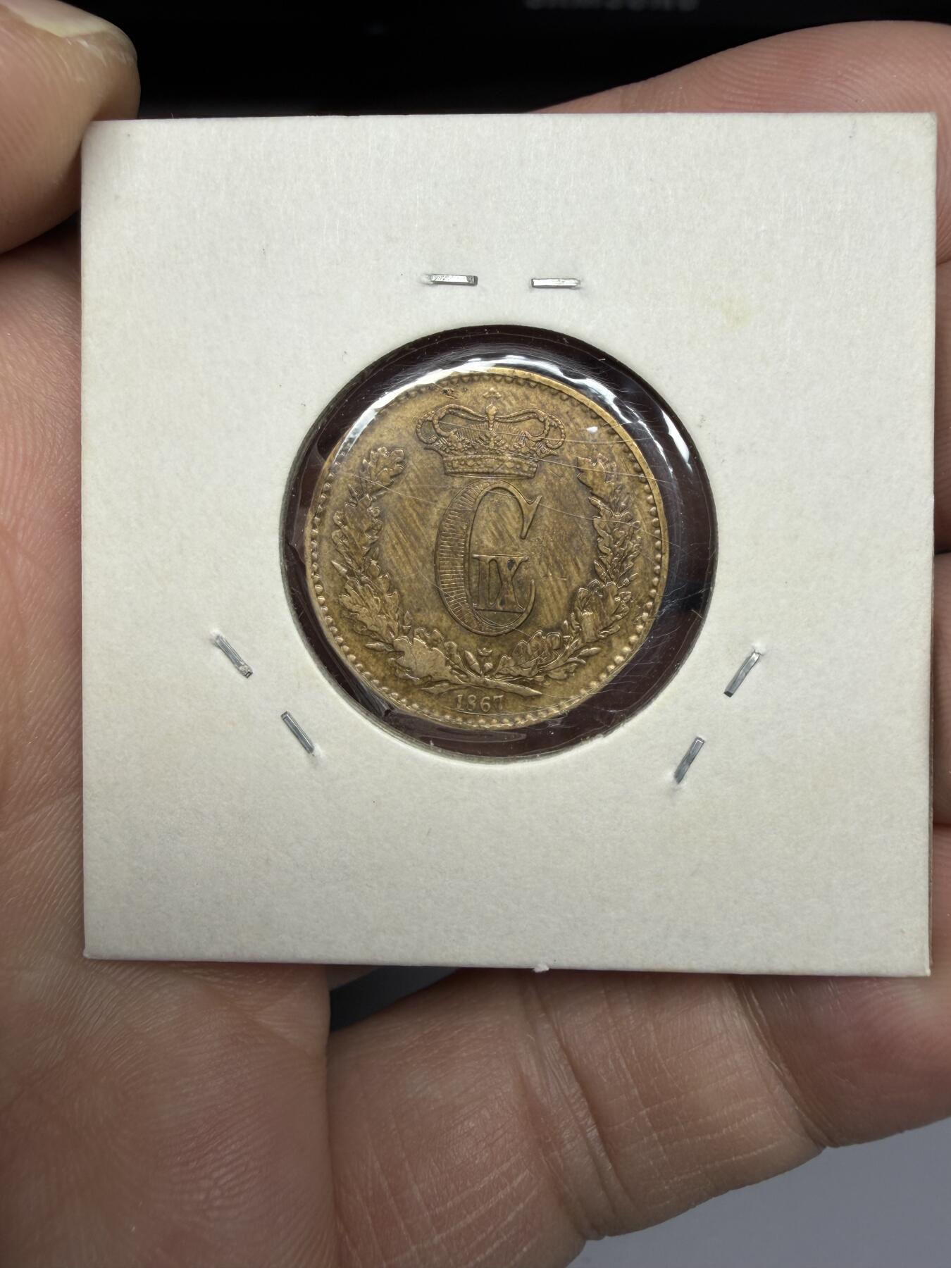 2025年集古藏今外币拍卖第十期-第9场—（总第289拍），可以寄存60天，满160元包邮。 1867年丹麦1斯基林