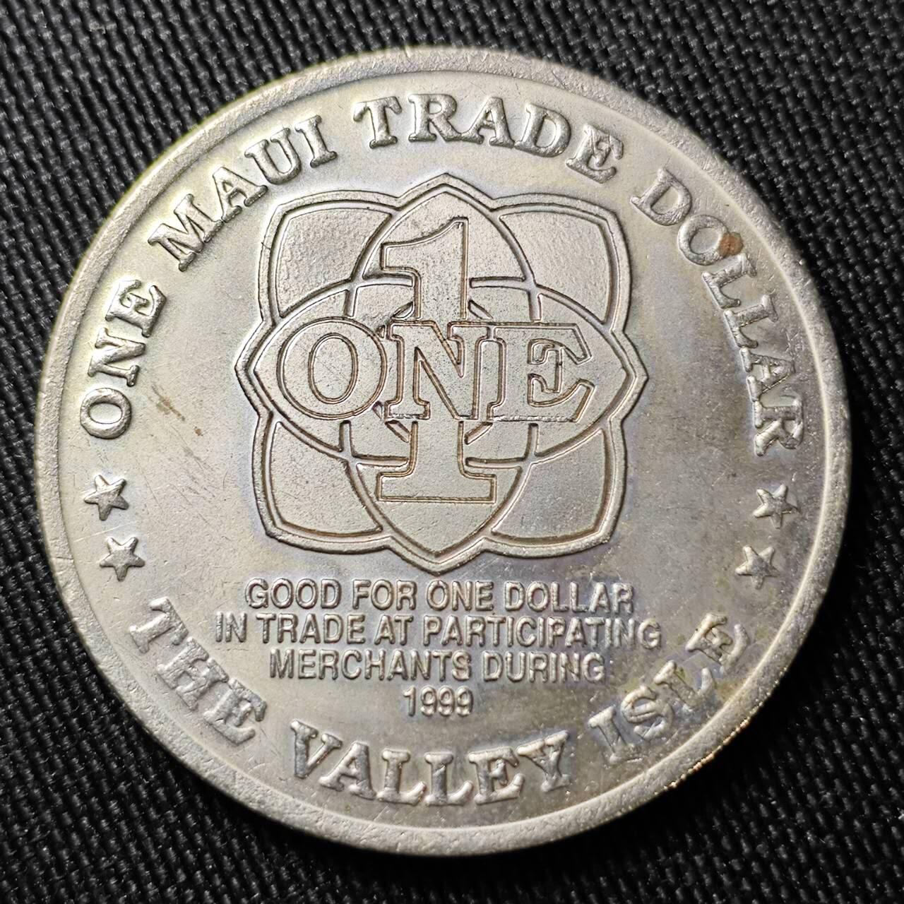 KK钱币收藏小铺 （套币 好品/批量散币 银币）专场  2月预留时间 周末发货  1999美国毛伊岛1元代币