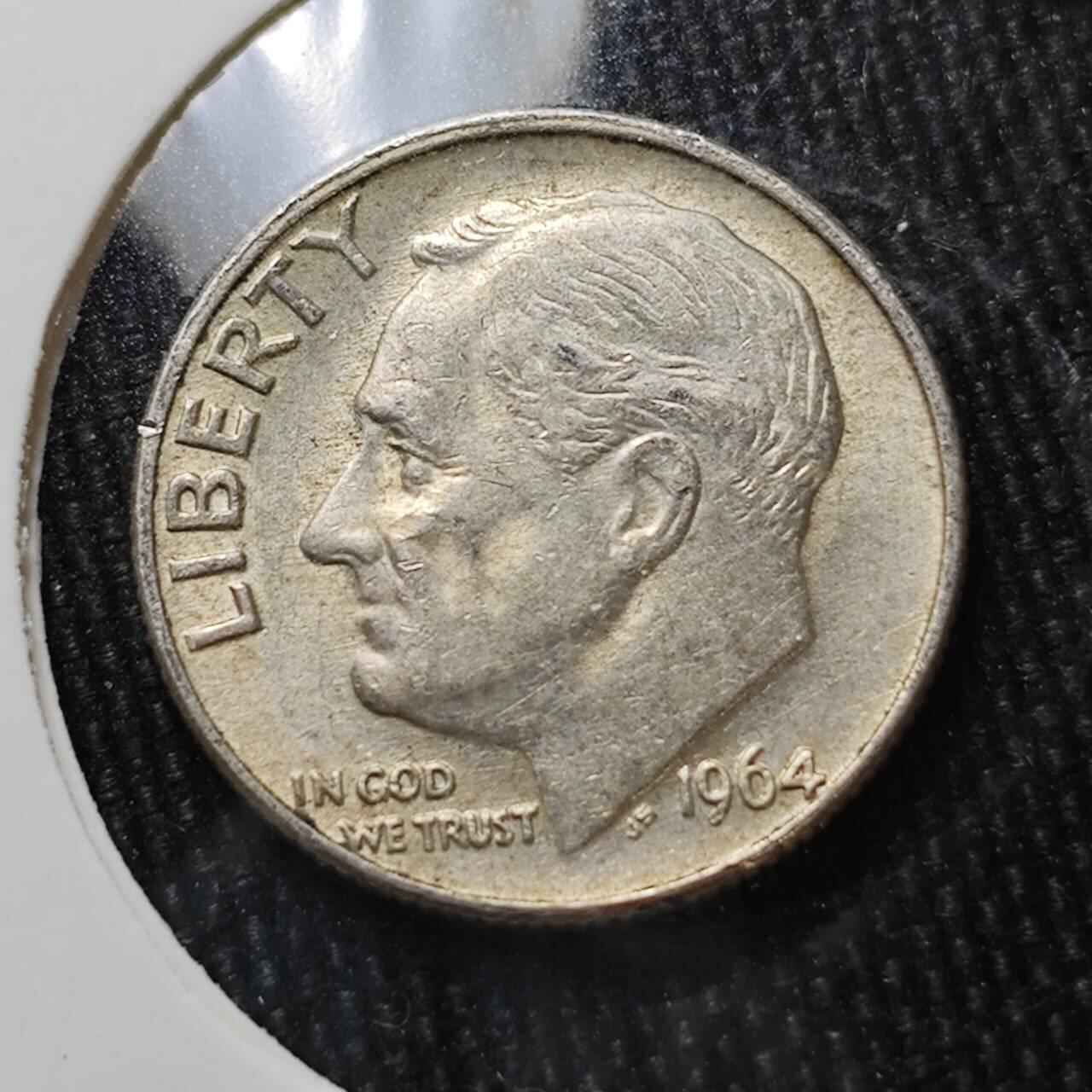 KK钱币收藏小铺 （套币 好品/批量散币 银币）专场  2月预留时间 周末发货  1964美国10分银币