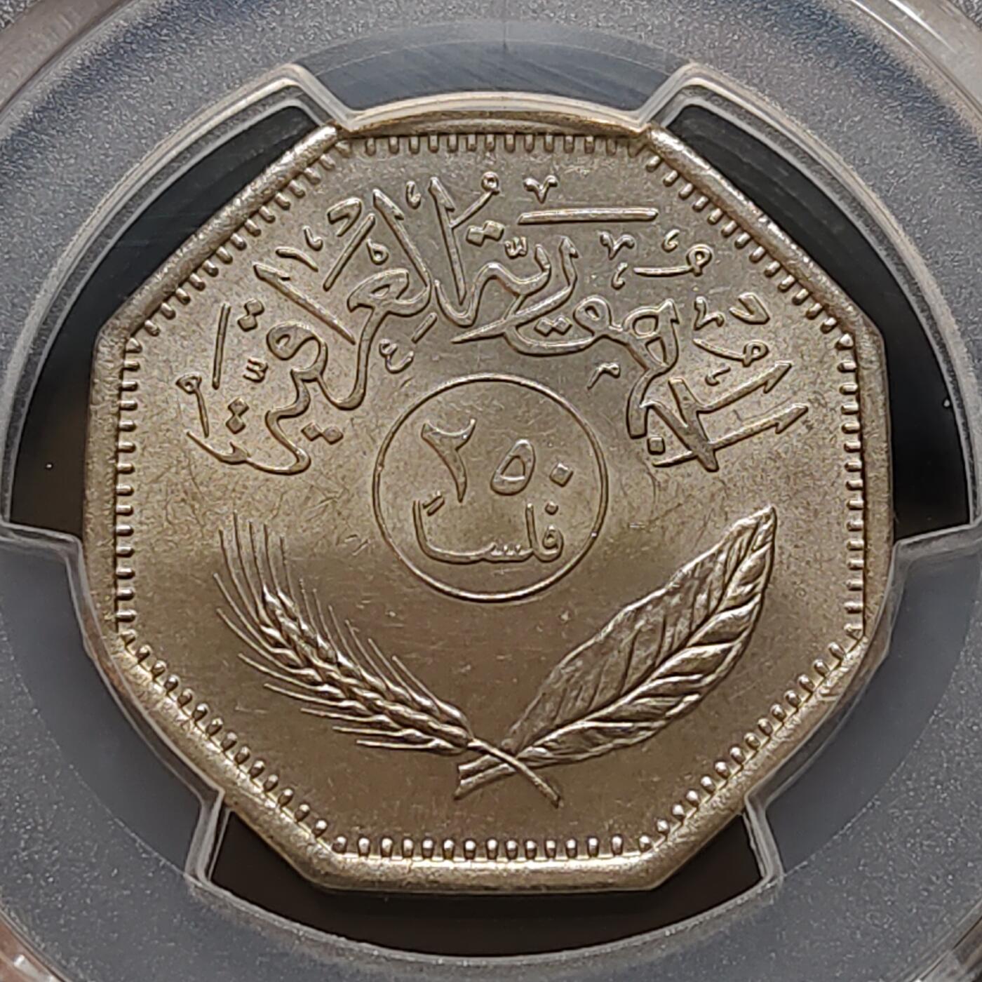 【全场包邮】纯粹捡漏拍481场（免费代拍第18场） 伊拉克1981年250菲尔-PCGS MS63