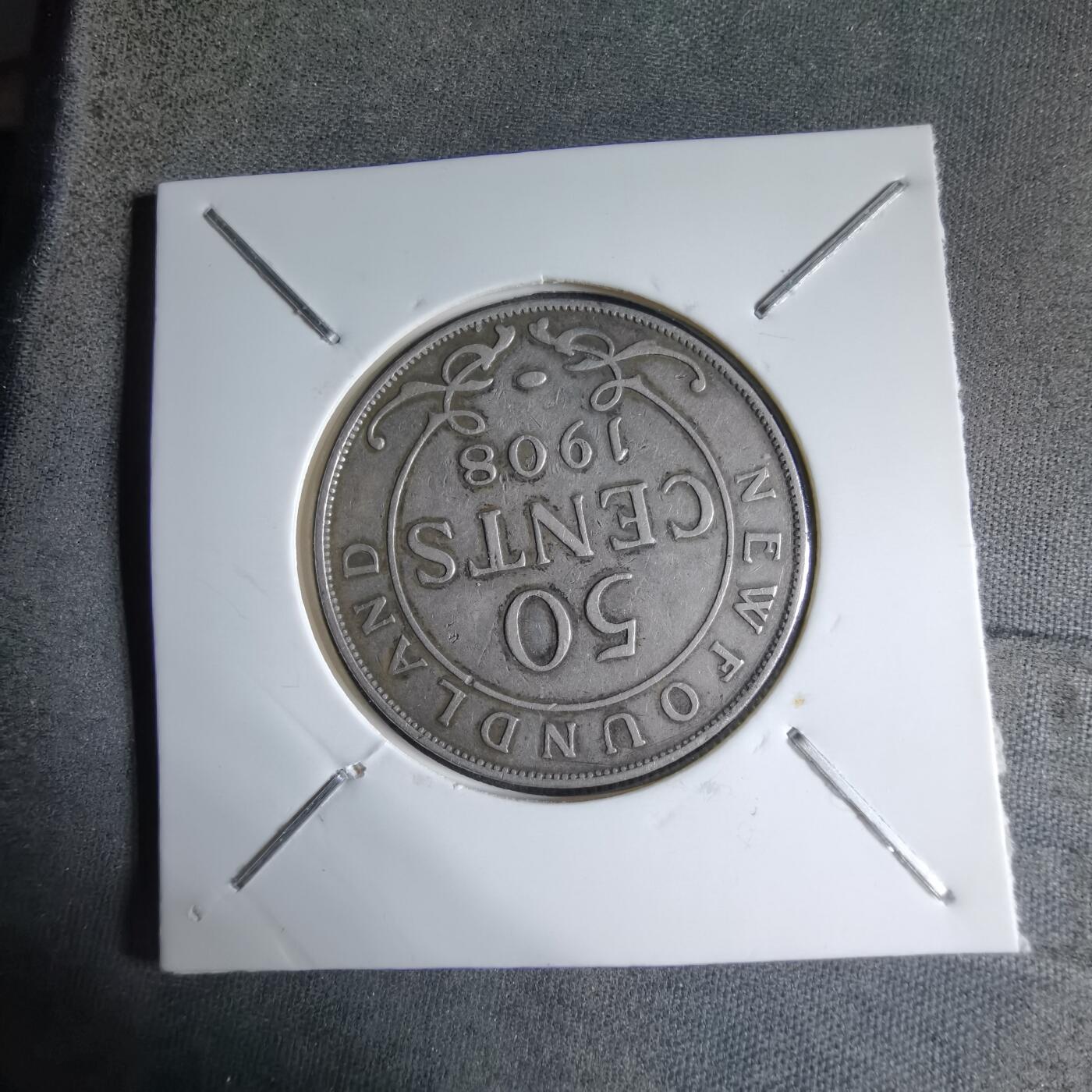 沼泽如烟--第913场 纽芬兰1908年50分银币