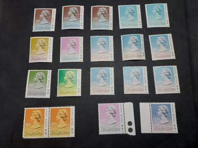 博彦收藏  RU 11月29日 8点 邮票专场 - 香港女皇普票新票19枚，个别瑕疵，其他上品