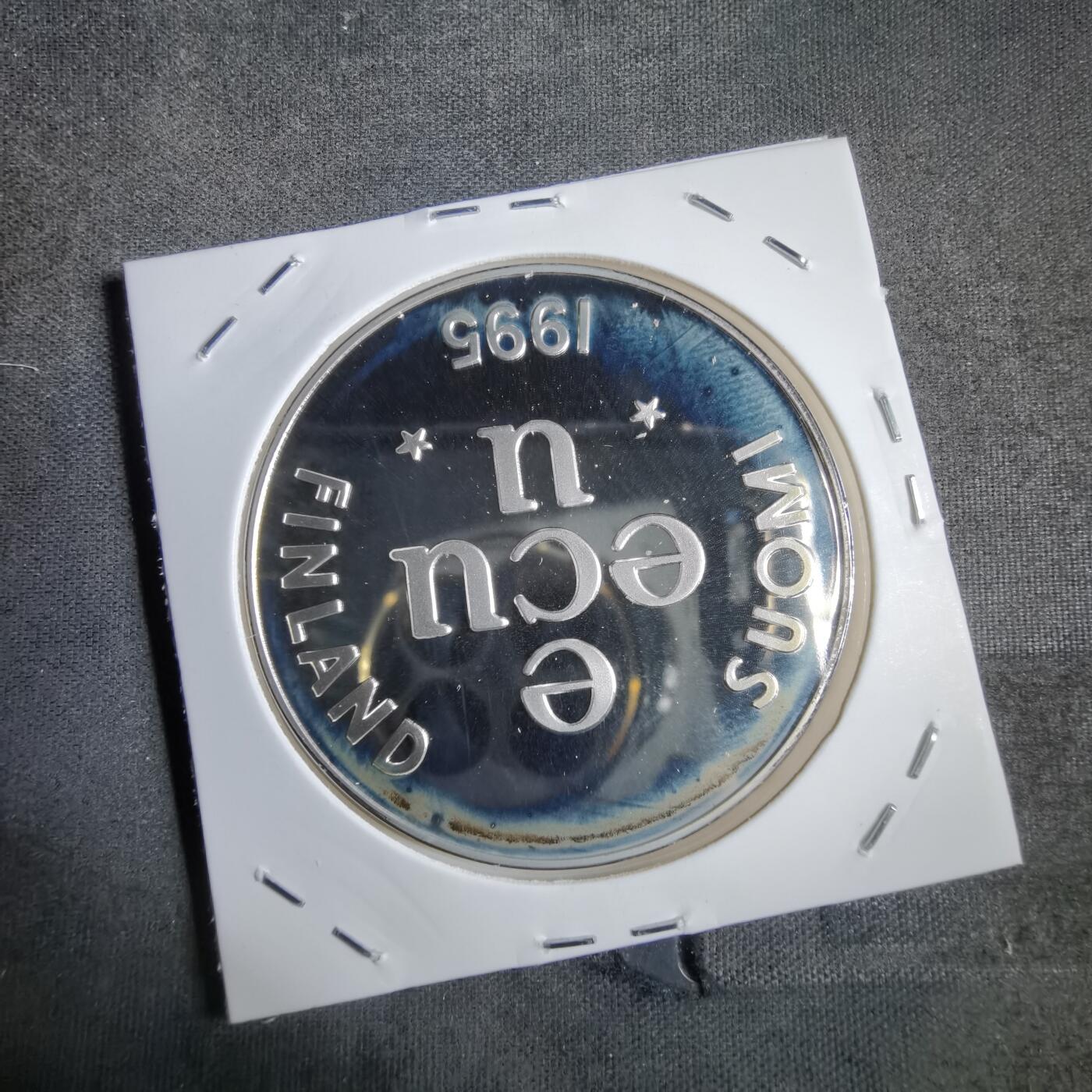 沼泽如烟--第913场 芬兰1995年鹰形精制章纪念银章31克925银