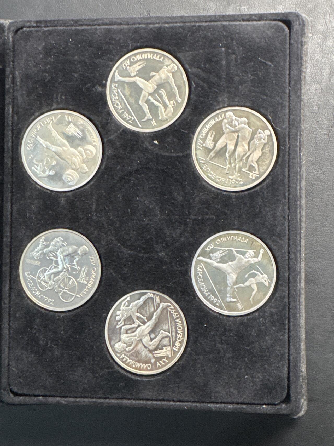 ❤️【币观天下】❤️ 第332期钱币拍卖- 2025.11.28周五晚上6点半场-长期征集拍品 苏联1991年巴塞罗那奥运会精制纪念币6枚套带盒证