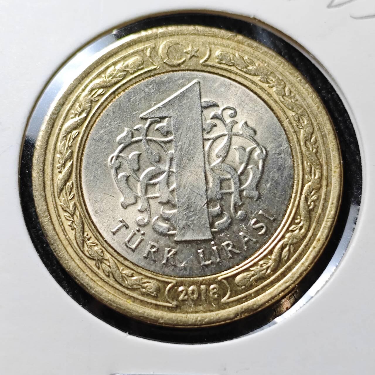 KK钱币收藏小铺 （套币 好品/批量散币 银币）专场  2月预留时间 周末发货  2018土耳其1里拉 好品