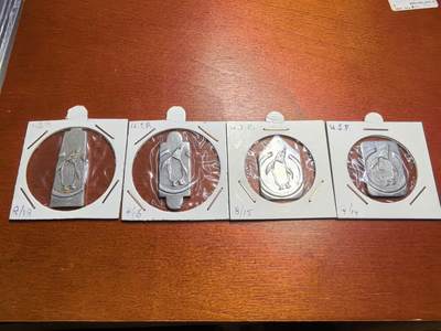 长老汇蛇年精选第七十七场拍卖 - 1950-55挪威企鹅代用铝币4枚，少见