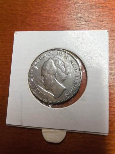 长老汇蛇年精选第七十七场拍卖 - 1954荷兰威廉明娜1盾银币，小年