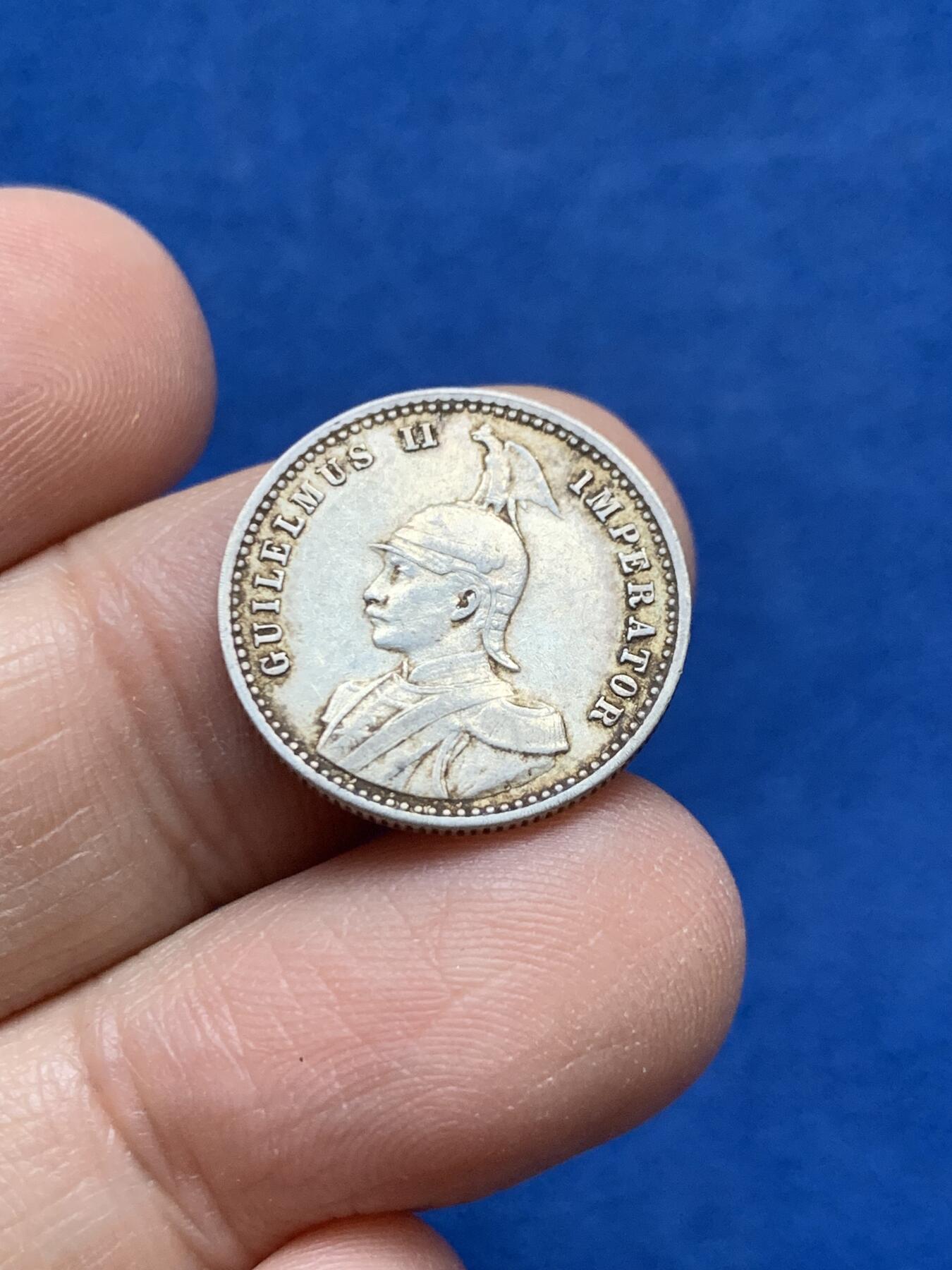 《竞宝斋》第442场 周日，周一，2场连拍 （全场包邮） 德属东非1912年1/4卢比银币 整体好品 细节见图