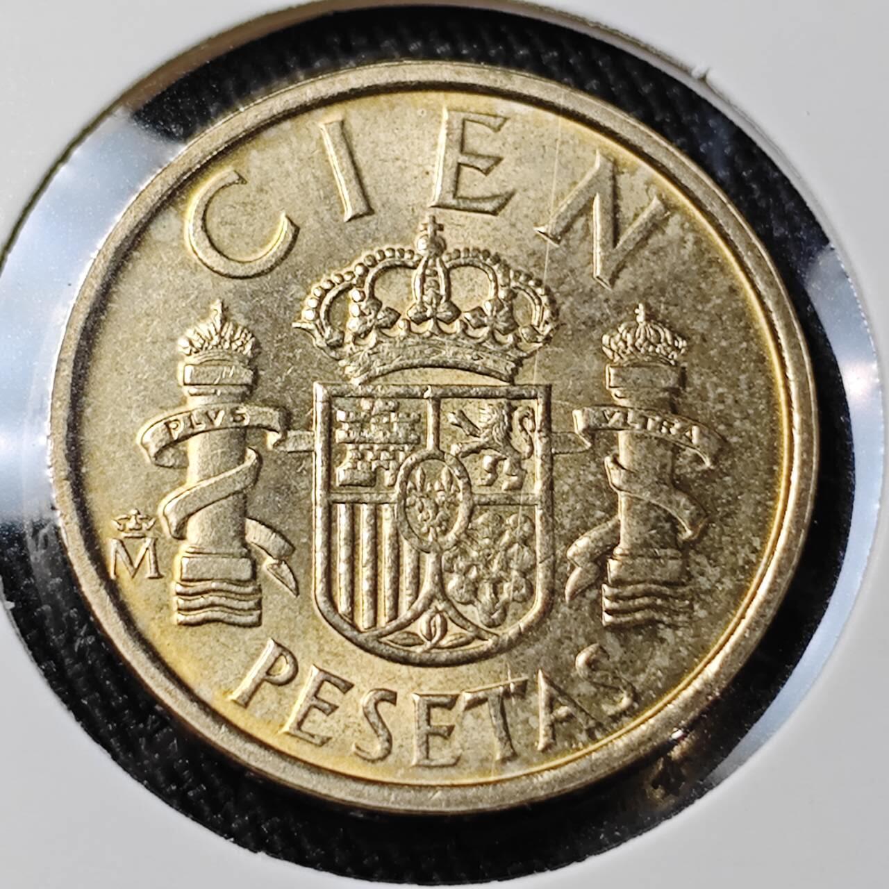 KK钱币收藏小铺 （套币 好品/批量散币 银币）专场  2月预留时间 周末发货  1989西班牙100比塞塔 好品