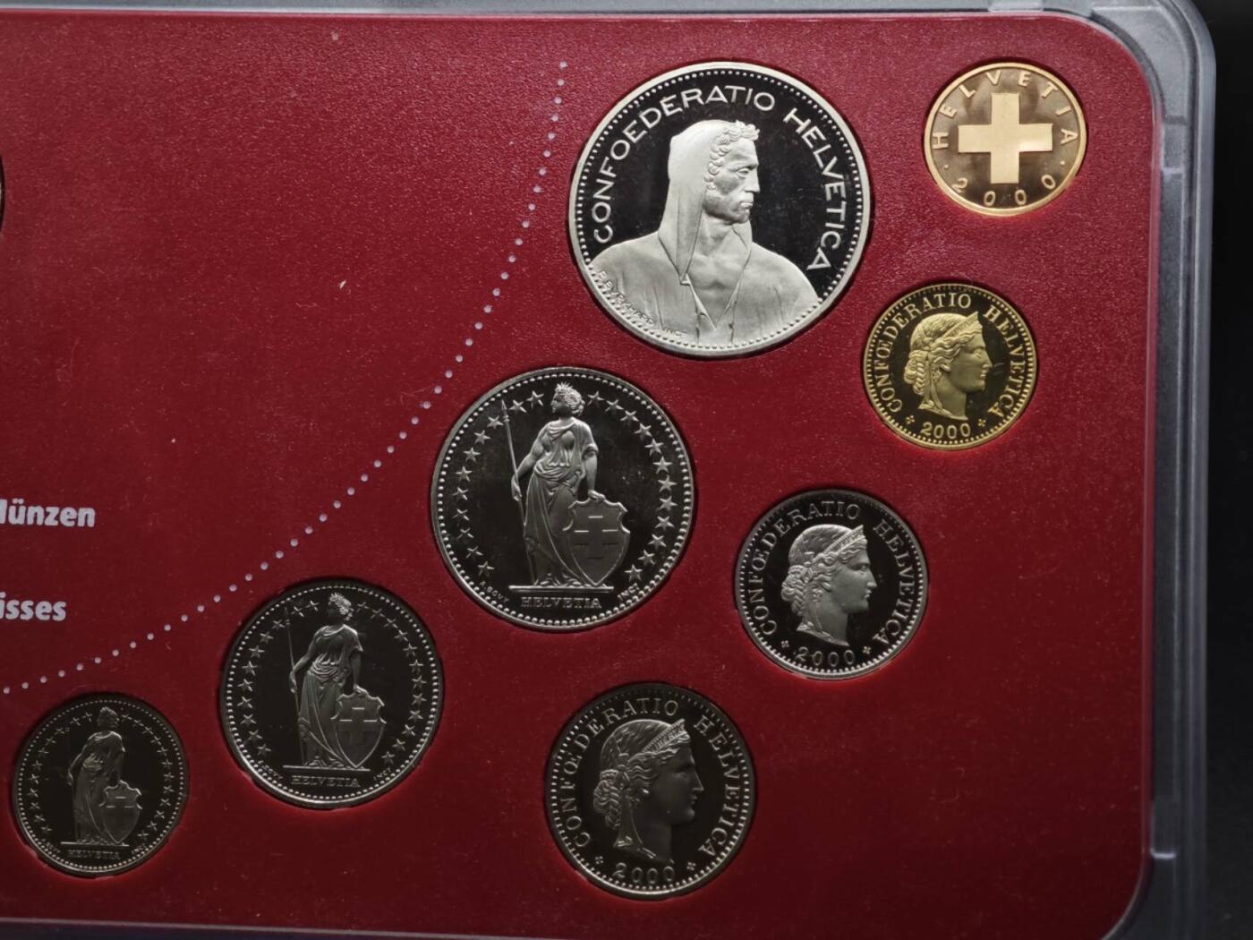 【淘币小摊】实时拍第八百零八拍   银币套币场   满百包邮可预留二周 每周一统一发货   瑞士2000年小丑套币